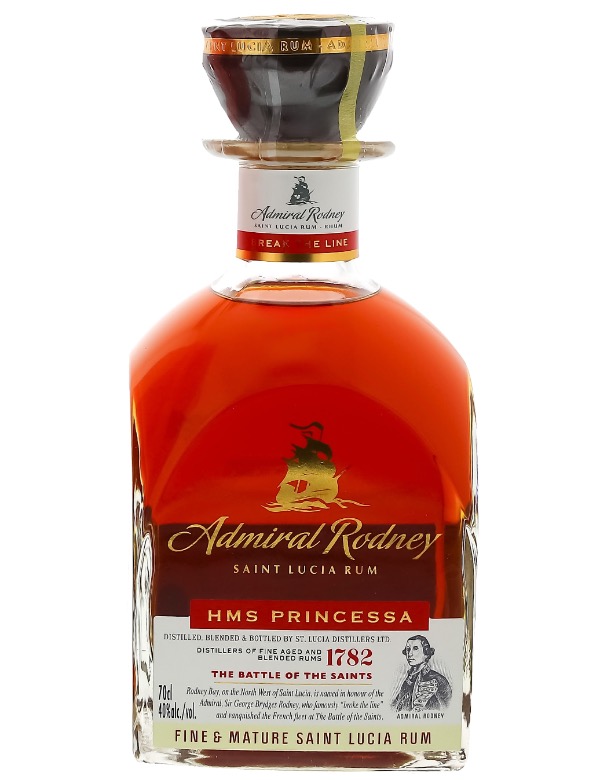 Admiral Rodney HMS Princessa St Lucia Rum 70cl 40%