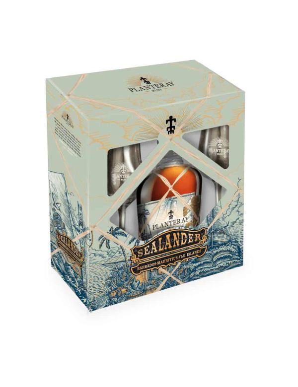 Planteray Sealander Rum Gift Pack 2 Glasses 40% 70cl.