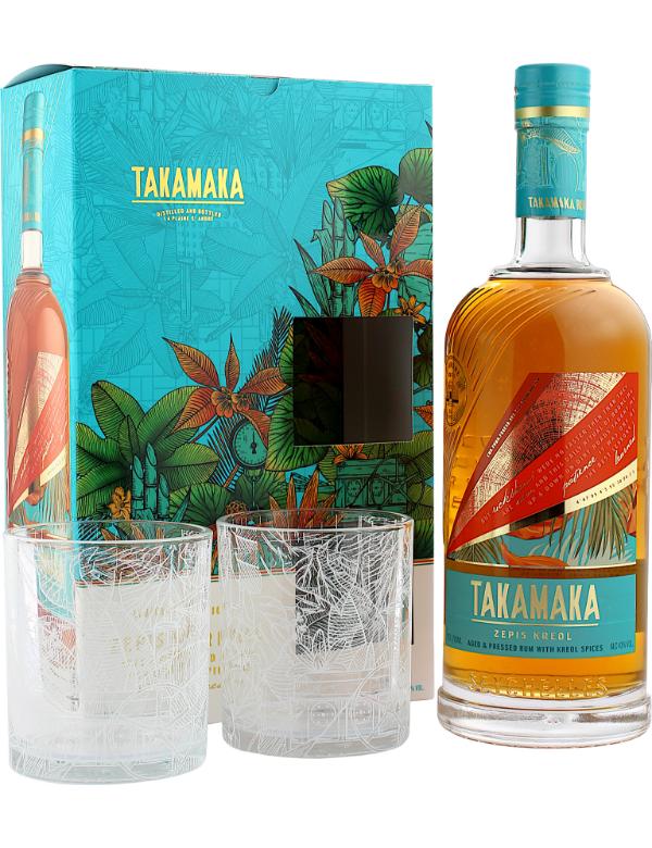 Takamaka Zepis Kreol Gift Box 43% 70cl
