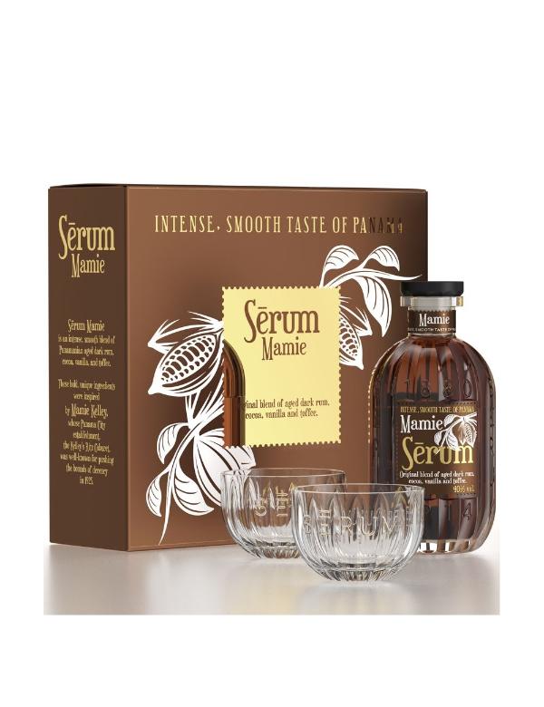 Rum Mamie Serum Giftpack 2 Glasses 40% 70cl